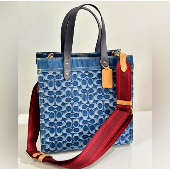 Coach Monogram Denim Tote - Picture 5 of 11
